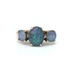 Ring - 9 kt. Geel goud - 4.50ct. tw. Opaal - Vintage, Sieraden, Tassen en Uiterlijk, Ringen, Nieuw