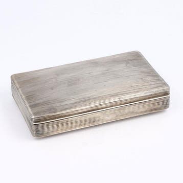 Dirk H. Greup sr. (1830) - Empire - Tabaksdoos - .833 zilver, Antiek en Kunst