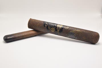 Gesigneerde Japanse Kiseruzutsu – rattan met