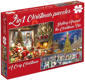 A Cosy Christmas & Skating Around the Christmas Tree Puzzel, Verzenden, Nieuw