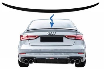 Spoiler Audi A3 8V Limousine Glans Zwart, Auto-onderdelen, Ophalen of Verzenden, Nieuw