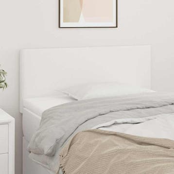 vidaXL Hoofdbord 100x5x78/88 cm kunstleer wit, Verzenden, Nieuw, Wit, Overige materialen