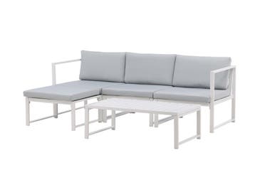 Hoek Loungeset Hugo Wit/Lichtgrijs Aluminium The Outsider, Verzenden, Nieuw
