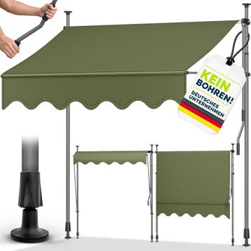Klemluifel - Balkon luifel - Verticale luifel - 250 cm - Gro, Verzenden, Zo goed als nieuw