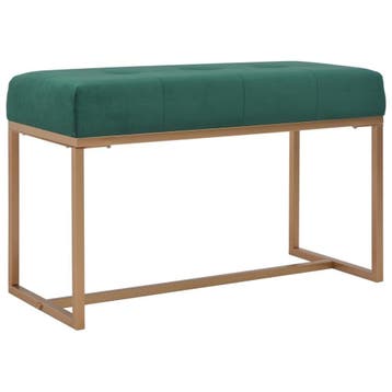 Fluwelen Bankje 80cm Groen | Retourdeal 60% Korting, Huis en Inrichting, Banken | Voetenbanken en Poefen, Minder dan 50 cm, Ophalen of Verzenden