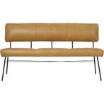 Leren eetkamerbank Solid - Granada Amber (cognac) - Poten, Huis en Inrichting, Stoelen, Ophalen of Verzenden, Nieuw, Leer