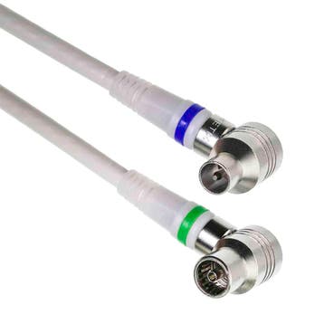 Aansluitkabel Coax - IEC-male/female haaks - Technetix-10 m, Ophalen of Verzenden, Nieuw