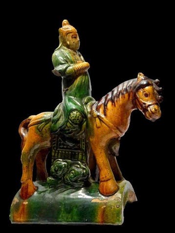 Oud-Chinees - Grote nokpan - krijger - Ming-dynastie