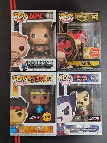 Funko - Funko Pop SET OF 4 : UFC & WWE & 8-BIT & GAMES