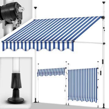 Klemluifel - Balkon luifel - Verticale luifel - 150 cm - Bla, Verzenden, Zo goed als nieuw