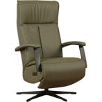 Groen leren relaxfauteuil, Ophalen of Verzenden, Nieuw, Leer