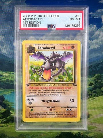 Pokémon - 1 Graded card - Aerodactyl 16 (POP 2!) First, Nieuw