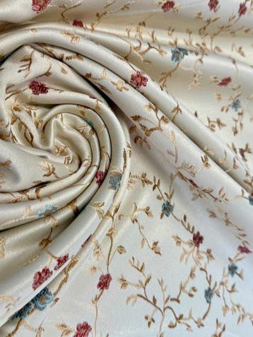 Exclusief GCFabrics – Jacquardweefsel met bloemmotief in