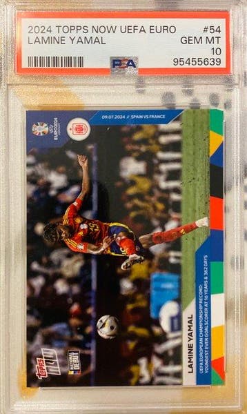 2024 Topps Euro 2024 Lamine Yamal 054 - PSA 10 - 1 Graded, Nieuw
