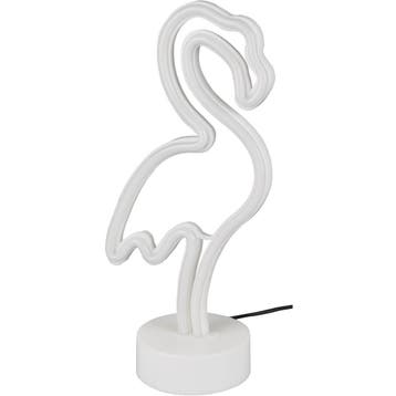 LED Tafellamp - Trion Flamingo - 1W - USB - Rond - Mat Wit -, Ophalen of Verzenden, Nieuw, Kunststof