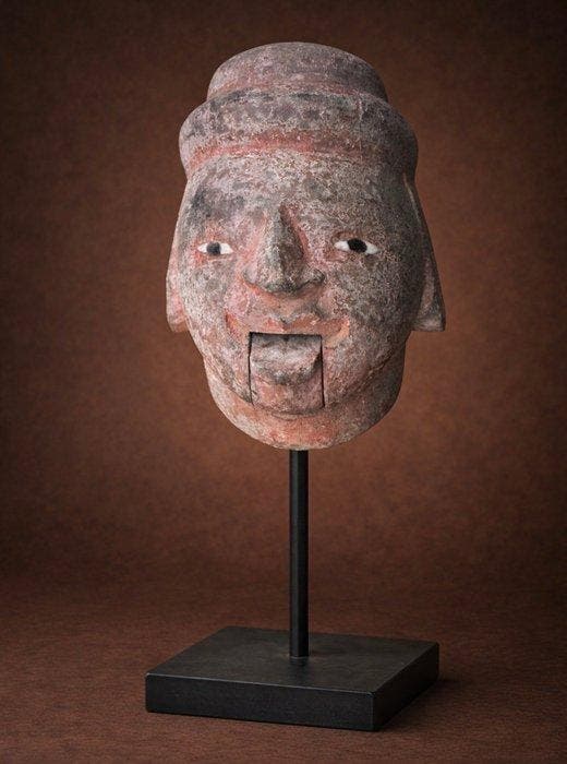 Marionet - Hout, Theaterkopf Yoke thé - Myanmar -, Antiek en Kunst, Kunst | Niet-Westerse kunst