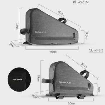 ROCKBROS 8L Fietstas Frame Driehoek Tas - Waterdicht, Reflec, Verzenden, Nieuw
