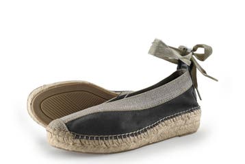 Shabbies Amsterdam Espadrilles in maat 38 Grijs, Shabbies Amsterdam, Verzenden, Zo goed als nieuw, Grijs