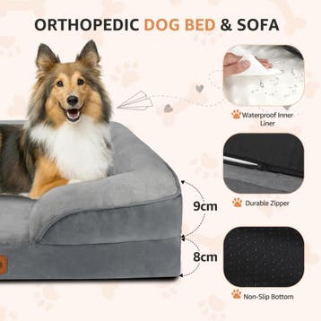 Hondenmand - Hondenkussen - Hondenbed - 135x107 cm - Grijs -, Dieren en Toebehoren, Verzenden, Zo goed als nieuw