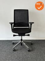 Gispen Zinn  - 4D Armleggers - Zwarte stoffering - Chroom vo, Werkplek, Ophalen of Verzenden, Gebruikt, Stoel
