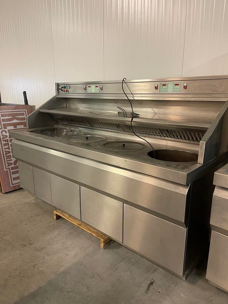 bakwand propaangas - inbouw mogelijk 4 pan foodtruck, Zakelijke goederen, Horeca | Keukenapparatuur, Gebruikt, Fornuis, Frituur en Grillen