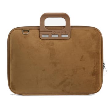 Bombata Camoscio Dames Laptoptas –15 / 16 inch – Bruin, Computers en Software, Laptoptassen, Verzenden, Nieuw