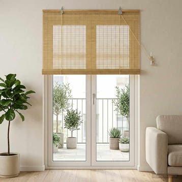 vidaXL Rolgordijn Naturel 110 x 220 cm Bamboe, Verzenden, Nieuw, Bruin