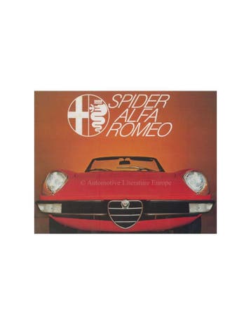 1977 ALFA ROMEO SPIDER BROCHURE NEDERLANDS, Nieuw, Alfa Romeo, Author
