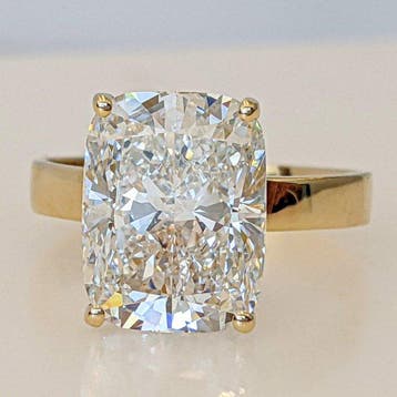 Zonder minimumprijs - Ring - 14 karaat Geel goud - 5.07ct., Nieuw