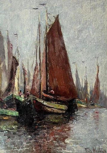 Frits Weiland (1888-1950) - Volendam haven