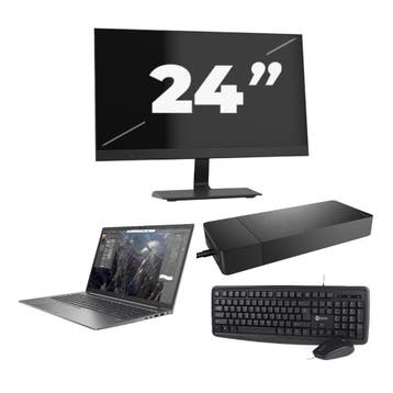 HP ZBook Firefly 15 G7 -   i7-10e  8GB  - 256GB  + 1x 24 inc, Verzenden, Refurbished, HP, SSD