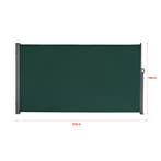 Windscherm uittrekbaar zijluifel 300x160 cm donkergroen, Verzenden, Nieuw