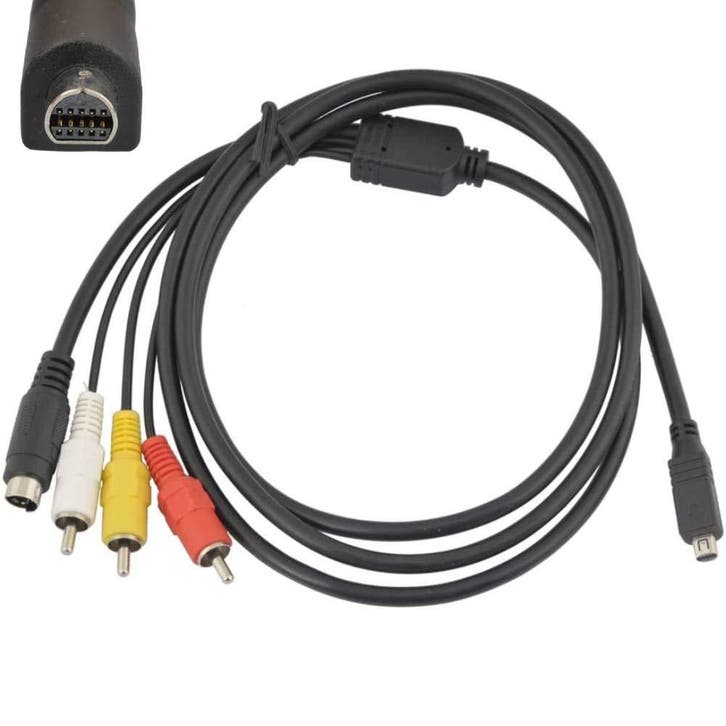 Sony VMC15FS 10Pin AVKabel naar 3× RCA en SVideo voor Ha, Audio, Tv en Foto, Fotografie | Fotostudio en Toebehoren, Nieuw, Verzenden
