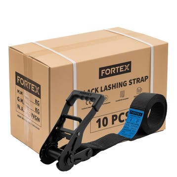 10x FORTEX 1-delige spanband met ratel - 50mm - 2500/5000daN, Verzenden, Nieuw
