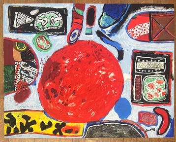 Corneille (1922-2010) - Soleil rouge