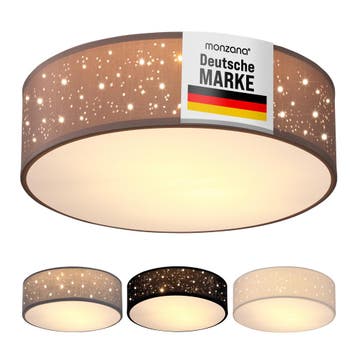 Plafondlamp Taupe Stof ø30cm (Lampen, Interieur), Verzenden, Nieuw