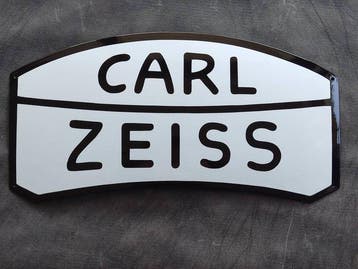 Carl Zeiss - Optik Carl Zeiss Camera enamel sign Emailschild