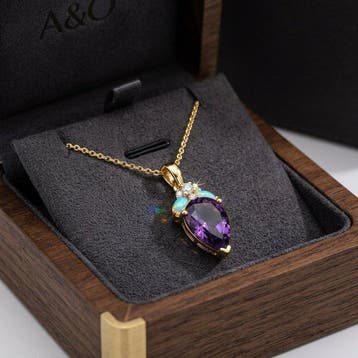 Zonder minimumprijs - Ketting met hanger - 14 karaat Zilver,