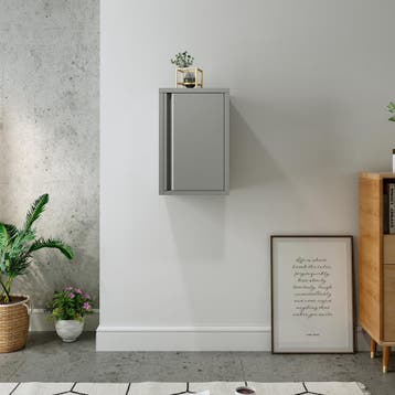 Metalen wandkast Burlöv 50x33x35 cm grijs [en.casa], Verzenden, Nieuw