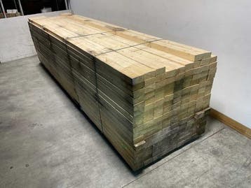 Veiling - 19x Vuren balk ruw 480x12,5x6,3cm, Doe-het-zelf en Verbouw, Hout en Planken, Nieuw