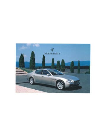 2003 MASERATI PROGRAMMA BROCHURE DUITS, Nieuw, Author