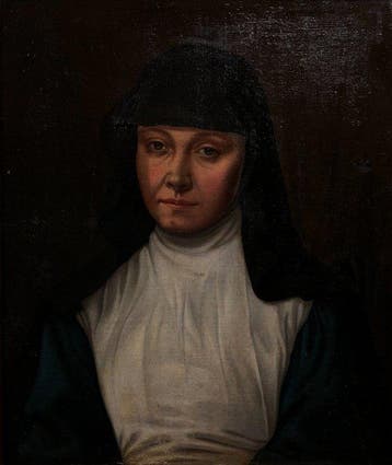 École Française (XVIII) - Portrait de Réligieuse, Antiek en Kunst