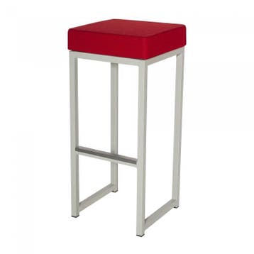 Barkruk Kubo Bar | Staal/Linnen | Rood/Wit | 2 stuks, Verzenden, Nieuw in verpakking