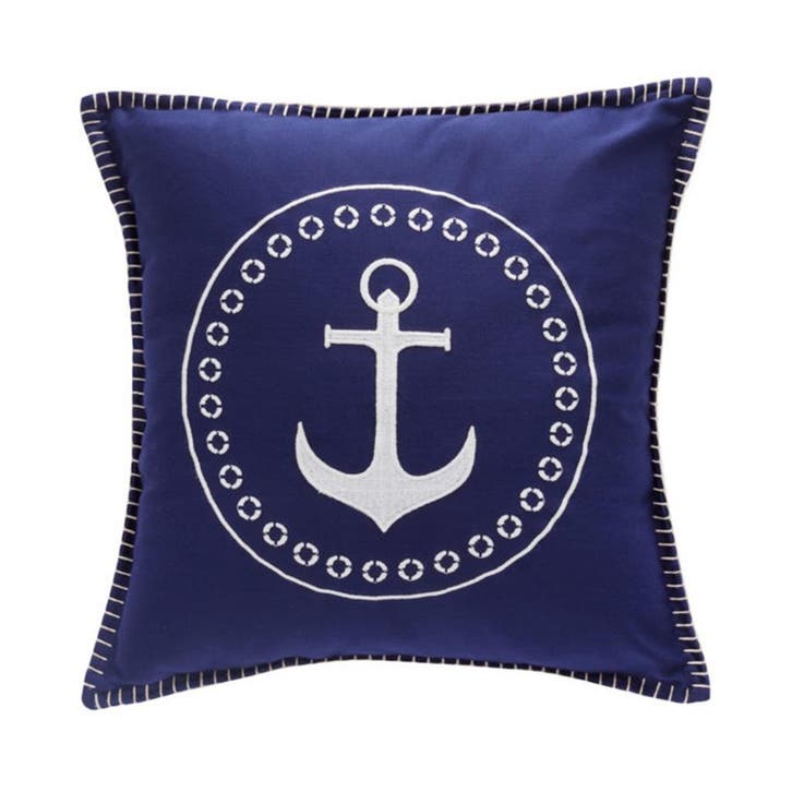Bootkussen Santorini Anker Blauw 40x40 Set - 2 Stuks, Watersport en Boten, Bootonderdelen, Nieuw, Ophalen of Verzenden