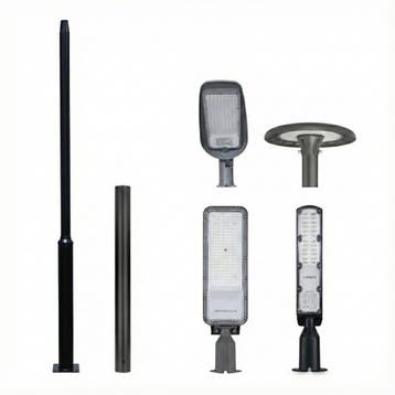 Zwarte lantaarnpaal | 3 meter hoog | Ø58mm, Ophalen of Verzenden, Nieuw, Staande lamp