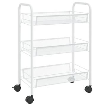 Servicewagen IJzer - 46x26cm - Tweedekansje | OP=OP, Minder dan 50 cm, Wit, Ophalen of Verzenden, Zo goed als nieuw