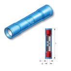 Tirex automotive Stootverbinder BLAUW geïsoleerd met, Auto diversen, Autogereedschap, Ophalen of Verzenden, Nieuw