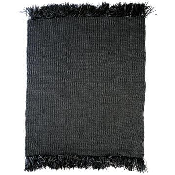 Bazar Bizar The Fringed Carpet - Zwart - 180x240 - Kleed -, Zwart, 200 cm of meer, Ophalen of Verzenden, Zo goed als nieuw