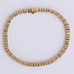 Tennis armband - 14 karaat Geel goud - 1.19ct. tw. Diamant, Sieraden, Tassen en Uiterlijk, Antieke sieraden