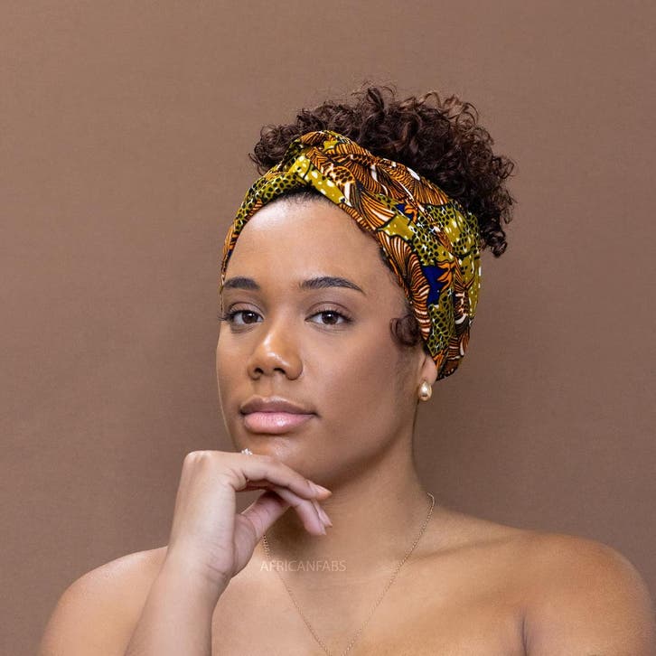 Afrikaanse Mosterd / hoofddoek - headwrap, Kleding | Dames, Hoeden en Petten, Nieuw, Ophalen of Verzenden